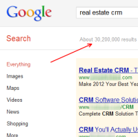 google search for real estate crm