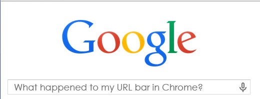 Google Chrome Domain Names No URL