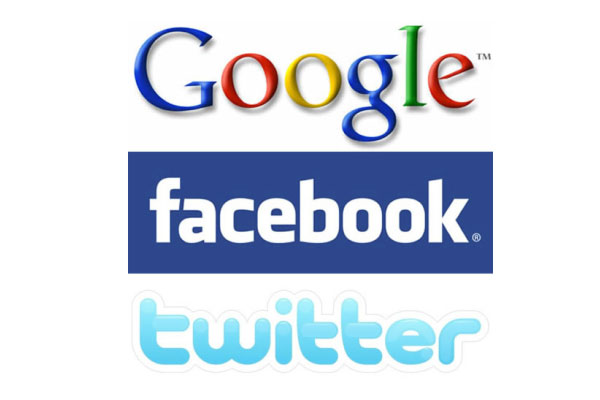 google facebook twitter